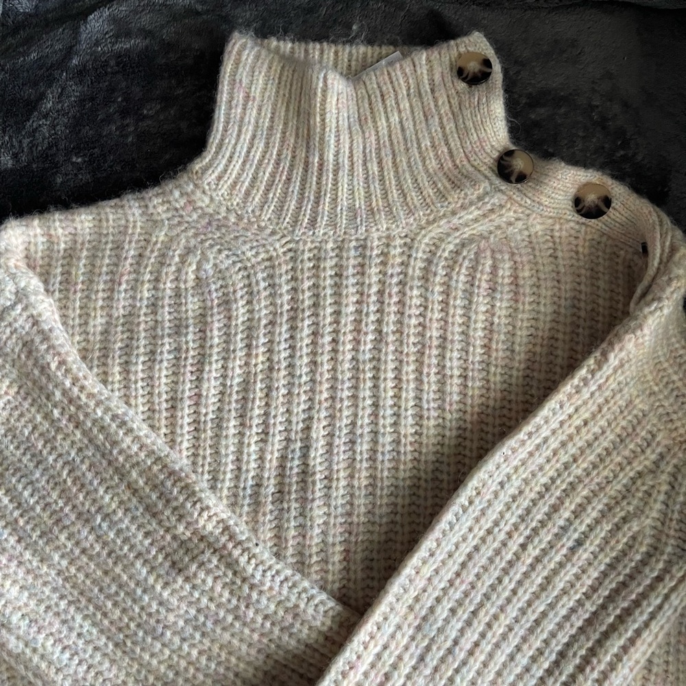 Jcrew mock turtleneck cream sweater, NWT
